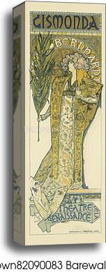 Gismonda by Alphonse Mucha, Canvas Print