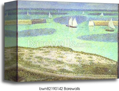 Port-en-Bessin, Entrance to the Harbour by Georges Seurat, Canvas Print