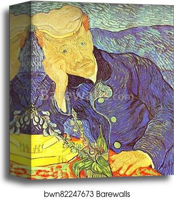 Portrait of Dr. Gachet Seated at a Table. Auvers-sur-Oise by Vincent Van Gogh, Canvas Print