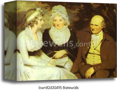 Portrait of John Johnstone of Alva, His Sister, and His Niece by Sir Henry Raeburn, Canvas Print