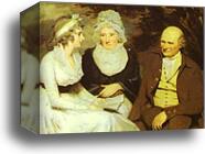 Portrait of John Johnstone of Alva, His Sister, and His Niece by Sir Henry Raeburn, Canvas Print
