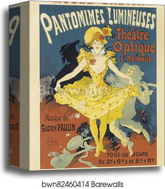 Le Musée Grévin, "Pantomimes lumineuses" by Jules Chéret, Canvas Print