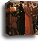 Cimabue's Celebrated Madonna is Carried in Procession through the Streets of Florence; in front of the Madonna, and Crowned with Laurels, walks CImabue Himself, with his Pupil Giotto; behind It Arnolfo Di Lapo, Gaddo Gaddi, Andrea Tafi, Niccola Pisano, Bu by Frederick Leighton, Canvas Print