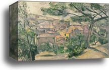 Morning View of L'Estaque Against the Sunlight by Paul Cézanne, Canvas Print