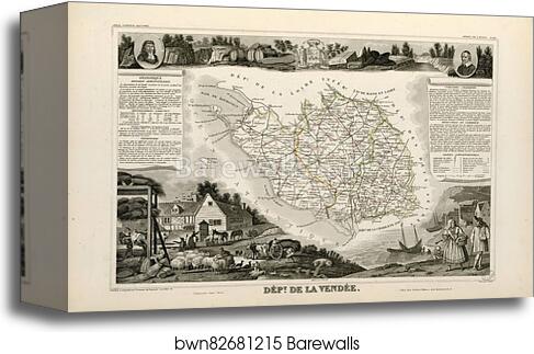 Dépt. de la Vendée (région de l'ouest) by Victor Jules Levasseur, Canvas Print Dépt. de la Vendée (région de l'ouest) by Victor Jules Levasseur, Canvas Print