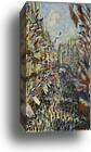 The Rue Montorgueil in Paris. Celebration of June 30, 1878 by Claude Monet, Canvas Print