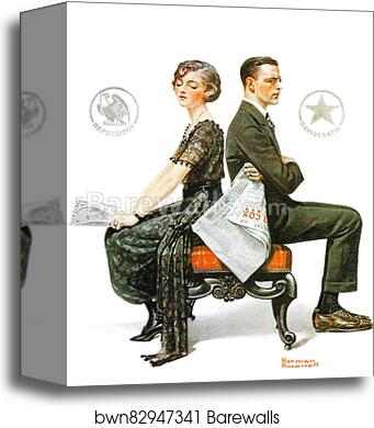 Saturday Evening Post cover – "Election Debate" by Norman Rockwell, Canvas Print