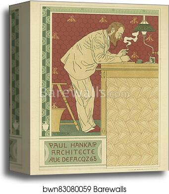 M. Paul Hankar, architecte by Adolphe Crespin, Canvas Print