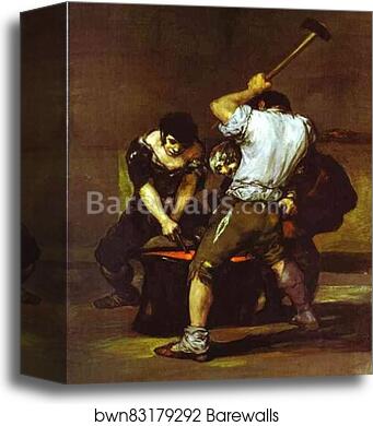 La fragna (The Smithy) by Francisco De Goya Y Lucientes, Canvas Print La fragna (The Smithy) by Francisco De Goya Y Lucientes, Canvas Print