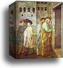 Healing of a Cripple and the Raising of Tabitha. Detail by Masolino Da Panicale, Canvas Print