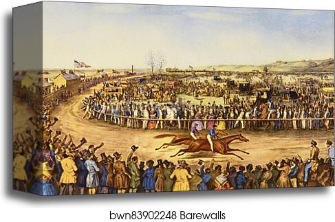 Peytona and Fashion by Currier & Ives, Canvas Print