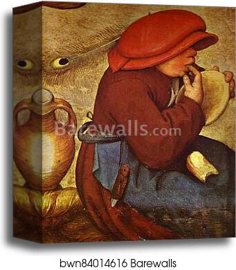 The Peasant Wedding. Detail by Pieter Bruegel The Elder, Canvas Print The Peasant Wedding. Detail by Pieter Bruegel The Elder, Canvas Print