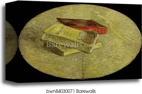 Three books by Vincent Van Gogh, Canvas Print