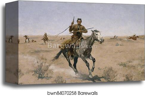The Flight by Frederic Remington, Canvas Print
