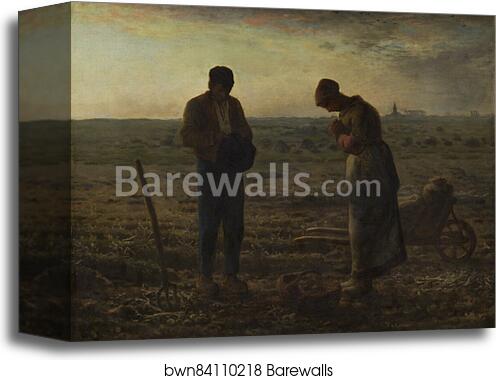 The Angelus by Jean-François Millet, Canvas Print