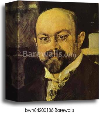 Portrait of Mikhail Abramovich Morozov. Detail by Valentin Serov, Canvas Print