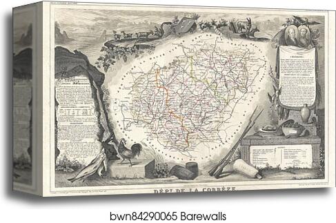 Dept. de la Correze by Victor Jules Levasseur, Canvas Print