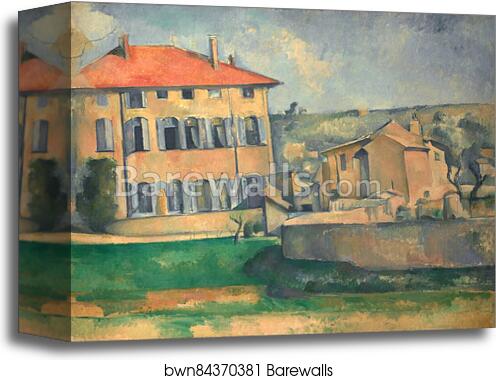 House in Aix by Paul Cézanne, Canvas Print