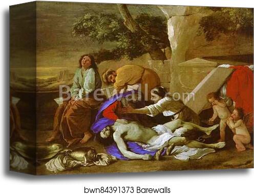 The Lamentation over Christ by Nicolas Poussin, Canvas Print