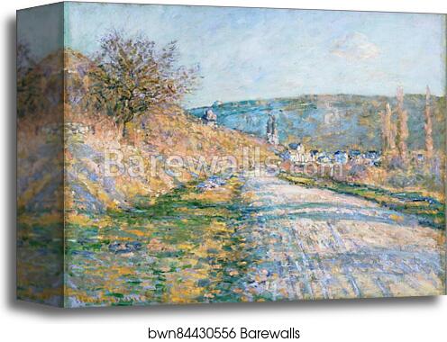 The Road to Vétheuil by Claude Monet, Canvas Print