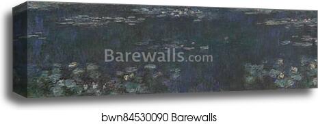 The Water Lilies - Green Reflections by Claude Monet, Canvas Print The Water Lilies - Green Reflections by Claude Monet, Canvas Print