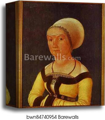 Portrait of 34-year-old Woman by Hans Holbein The Elder, Canvas Print