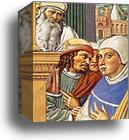 St. Augustine Teaching in Rome. Detail by Benozzo Gozzoli, Canvas Print