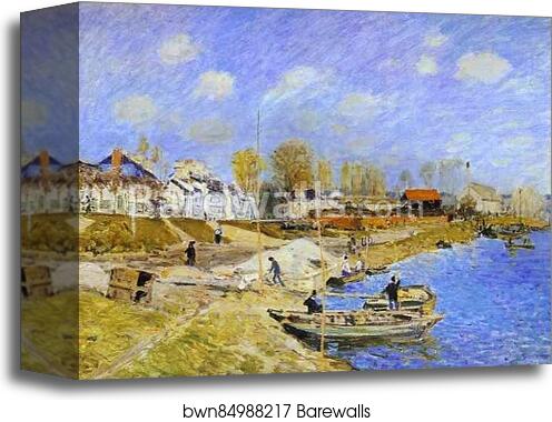 Sand on the Quayside, Port Marly by Alfred Sisley, Canvas Print