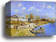 Sand on the Quayside, Port Marly by Alfred Sisley, Canvas Print