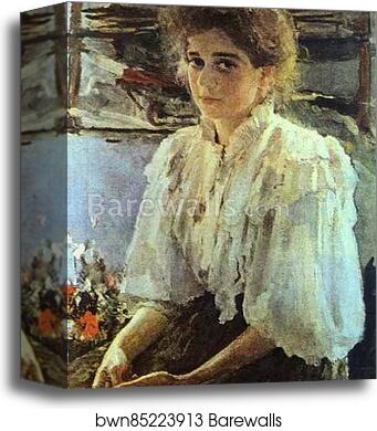 Portrait of Maria Lvova by Valentin Serov, Canvas Print