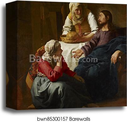 Christ in the House of Martha and Mary by Johannes Vermeer, Canvas Print
