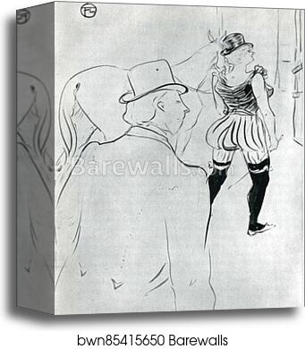 In the Wings at the Folies-Bergère by Henri De Toulouse-Lautrec, Canvas Print