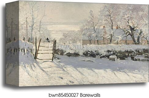 The Magpie by Claude Monet, Canvas Print