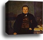 Portrait of F. Ye. Yakovlev by Pavel Fedotov, Canvas Print