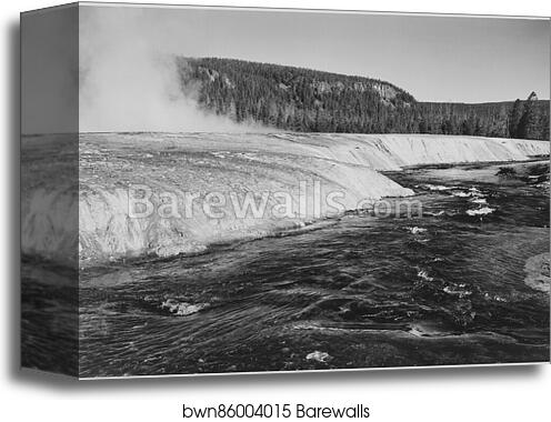 River in foreground, trees behind, "Firehold River, Yellowstone National Park," Wyoming. Photographs of National Parks and Monuments, compiled 1941 - 1942, documenting the period ca. 1933 - 1942 by Ansel Adams (1902-1984), Canvas Print River in foreground, trees behind, "Firehold River, Yellowstone National Park," Wyoming. Photographs of National Parks and Monuments, compiled 1941 - 1942, documenting the period ca. 1933 - 1942 by Ansel Adams (1902-1984), Canvas Print