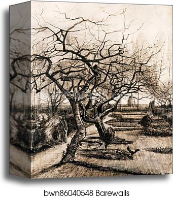 The Parsonage Garden at Nuenen in Winter by Vincent Van Gogh, Canvas Print