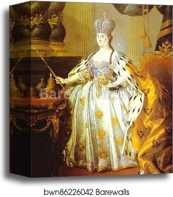 Portrait of Empress Catherine II by Stefano Torelli, Canvas Print