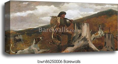 A Huntsman and Dogs by Winslow Homer, Canvas Print