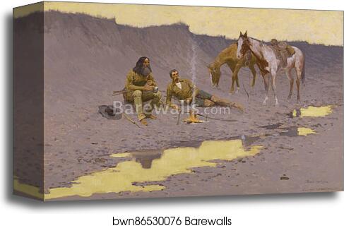 A New Year on the Cimarron by Frederic Remington, Canvas Print