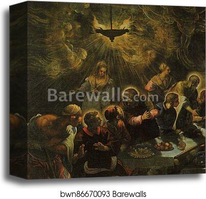 Last Supper. Detail by Jacopo Robusti, Called Tintoretto, Canvas Print Last Supper. Detail by Jacopo Robusti, Called Tintoretto, Canvas Print