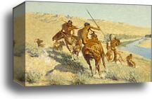 Episode of the Buffalo Gun by Frederic Remington, Canvas Print