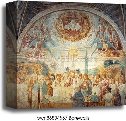 Tabernacle of the Madonna delle Tosse: Death of Mary by Benozzo Gozzoli, Canvas Print Tabernacle of the Madonna delle Tosse: Death of Mary by Benozzo Gozzoli, Canvas Print