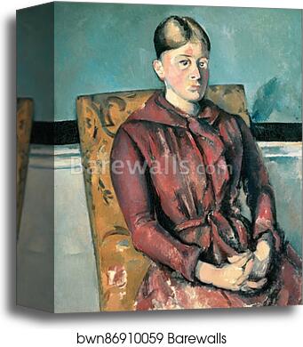 Madame Cézanne In A Yellow Armchair by Paul Cézanne, Canvas Print