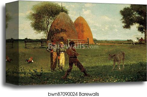 Weaning the Calf by Winslow Homer, Canvas Print
