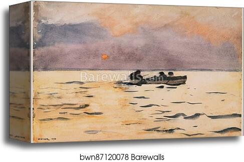 Rowing Home by Winslow Homer, Canvas Print