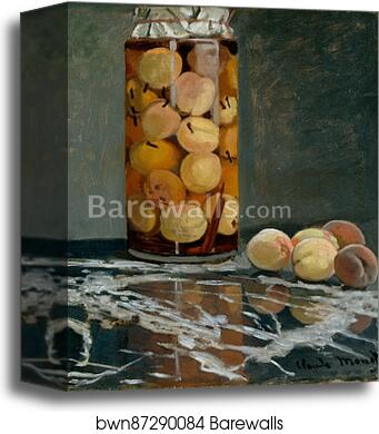 Jar of Peaches by Claude Monet, Canvas Print