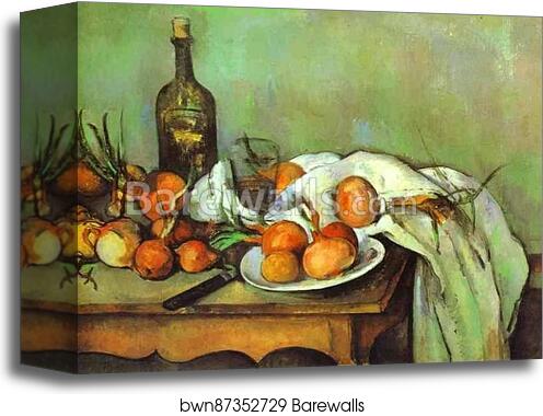 Still Life with Onions by Paul Cézanne, Canvas Print