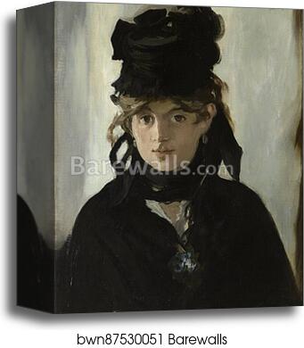 Berthe Morisot With a Bouquet of Violets by Édouard Manet, Canvas Print