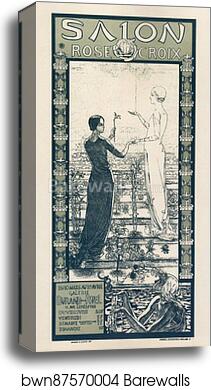 Salon de la Rose Croix by Carlos Schwabe, Canvas Print