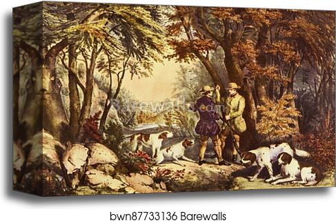 Morning in the Woods by Currier & Ives, Canvas Print